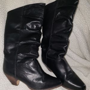 Vintage black dress boots